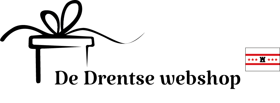 Logo De Drentse webshop PNG - met zwarte lijn om vlag